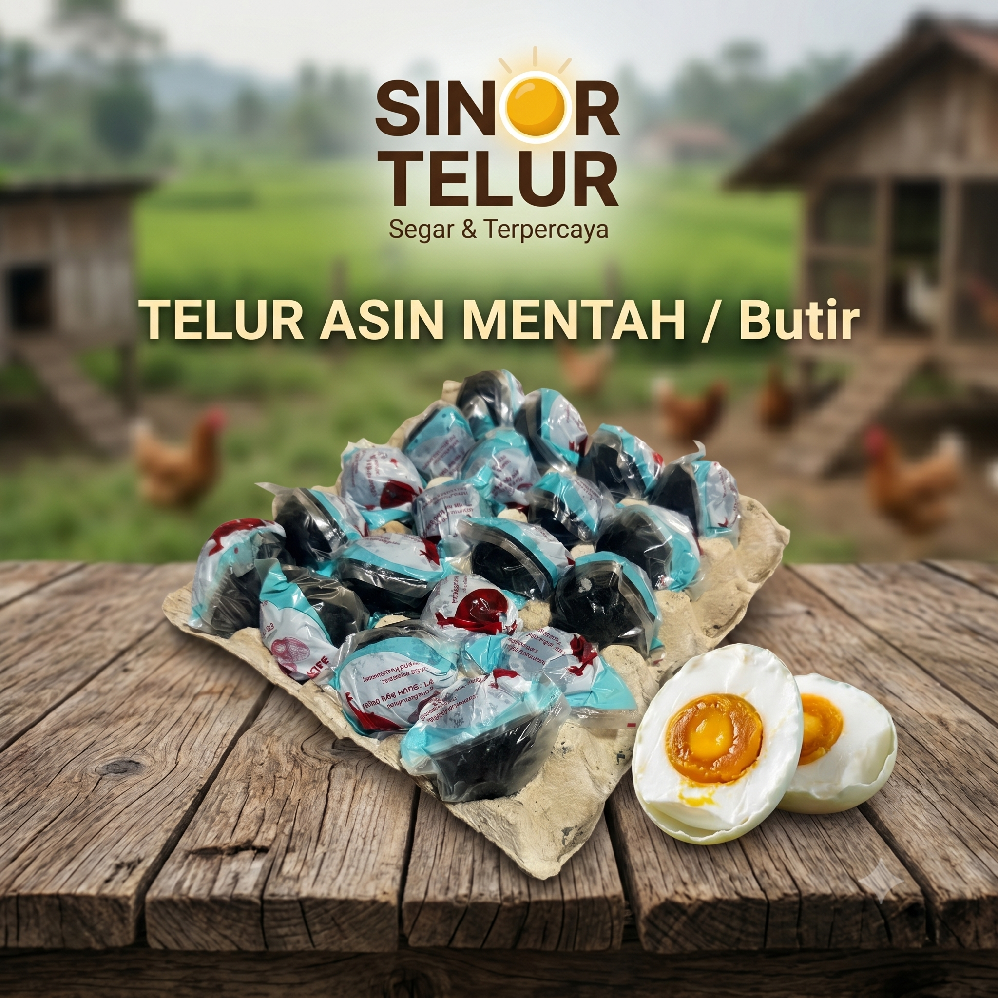 telur asin mentah / butir telur asin mentah / butir